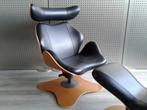 Variér (Stokke) Tok (Zwart Leder), Prachtig!, Huis en Inrichting, Fauteuils, Ophalen, Metaal, Zo goed als nieuw, Variér