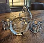 Set tafeldecoratie glas, Huis en Inrichting, Woonaccessoires | Kandelaars en Kaarsen, Ophalen of Verzenden, Zo goed als nieuw