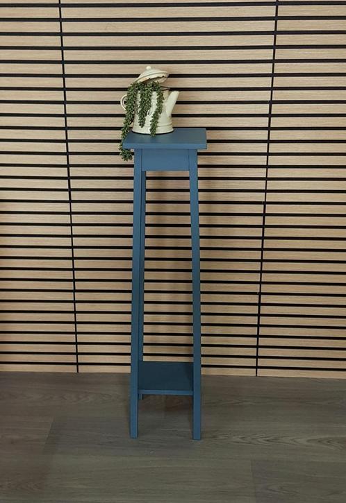 🦋 Prachtige vintage plantentafel, petrol blauw, 2 planken, Huis en Inrichting, Woonaccessoires | Zuilen en Pilaren, Zo goed als nieuw