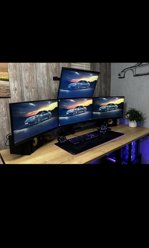 Monitor set up, Computers en Software, Monitoren, Nieuw, 151 t/m 200 Hz, DisplayPort, Gaming, In hoogte verstelbaar, IPS, Quad HD (2K)