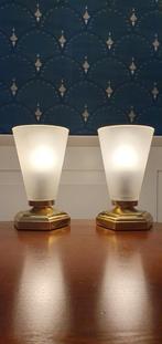 Prachtige vintage set art deco kelk tafellampjes, Huis en Inrichting, Lampen | Tafellampen, Ophalen, Minder dan 50 cm