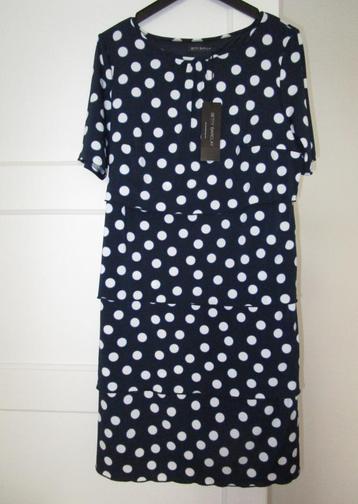 Nieuwe jurk mt.44 Betty Barclay d.blauw-witte noppen k.mouw beschikbaar voor biedingen