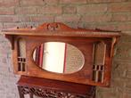 Antieke Wandspiegel met Houten Frame, Ophalen of Verzenden, Ovaal, 50 tot 100 cm, Minder dan 100 cm
