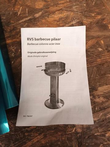 Rvs barbecue pilaar nieuw in doos beschikbaar voor biedingen