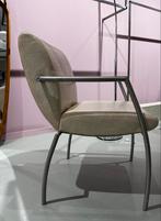 6 Eetkamerstoelen imitatie leer, aluminium frame, Huis en Inrichting, Stoelen, Kunststof, Gebruikt, Overige kleuren, Ophalen of Verzenden