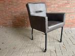 Eetkamer stoel in Eco leer antraciet wielen extra actie, Op wielen, Overige kleuren, Verzenden, Nieuw