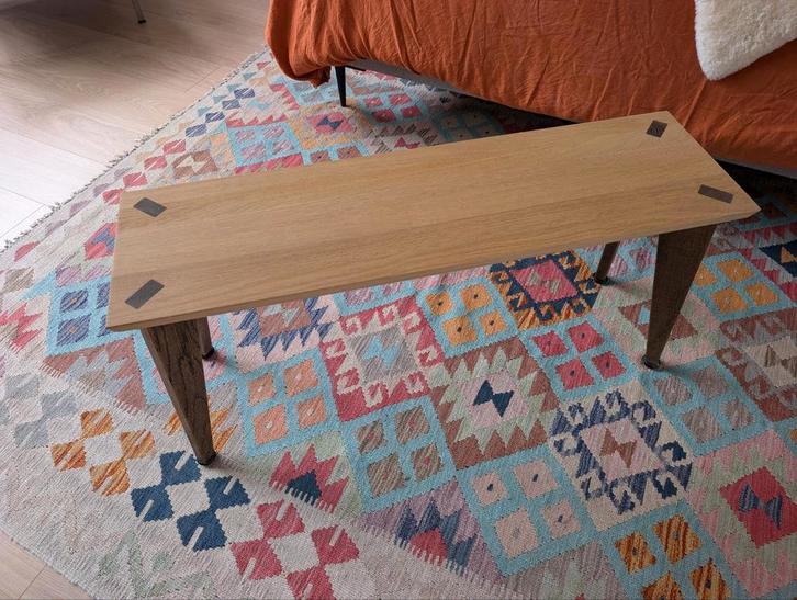 Roon & Rahn halbankje /bankje /bijzettafel van (eiken)hout., Huis en Inrichting, Krukjes, Zo goed als nieuw, Hout, Ophalen of Verzenden