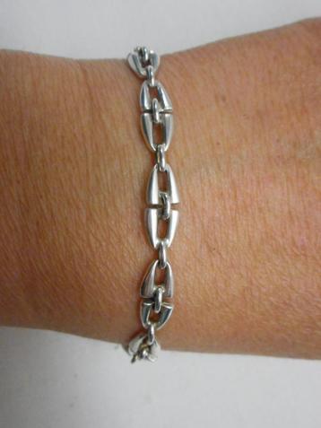 Zilveren vintage schakel armband nr.333 beschikbaar voor biedingen