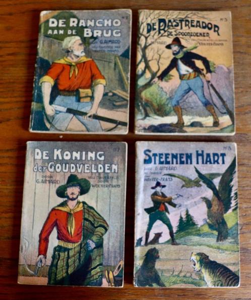 Vier delen G. Aimard - De Rancho aan de brug e.a 1927/1935, Antiek en Kunst, Antiek | Boeken en Bijbels, Ophalen of Verzenden