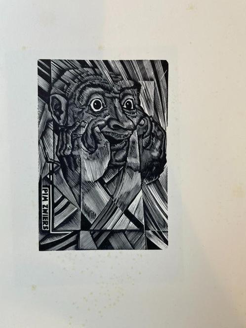 Wim Zwiers + 11 hout en kopergravures exlibris +..., Antiek en Kunst, Kunst | Litho's en Zeefdrukken, Ophalen of Verzenden