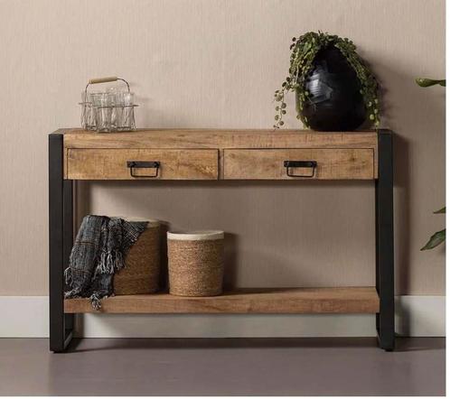 Starfurn Mangohouten Sidetable 120 cm, Huis en Inrichting, Tafels | Sidetables, Zo goed als nieuw, 25 tot 50 cm, 100 tot 150 cm