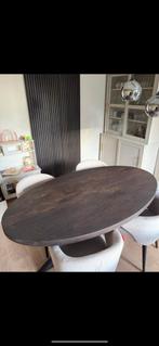 Ovale mangohouten eettafel, Huis en Inrichting, Tafels | Eettafels, 100 tot 150 cm, 200 cm of meer, Ophalen of Verzenden, Zo goed als nieuw
