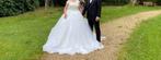 Trouwjurk maat L, Ophalen of Verzenden, Zo goed als nieuw, Wit, Trouwjurk