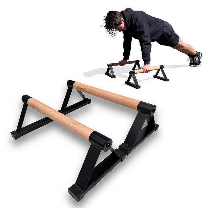 Kraken Paralettes - Push-up Steunen, Sport en Fitness, Fitnessmaterialen, Zo goed als nieuw, Push-up steun, Armen, Borst, Rug