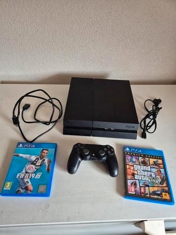 Playstation 4 met controller  en games oa gta 5 beschikbaar voor biedingen