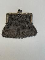 Antiek zilveren malien kolder chatelaine beursje, Ophalen of Verzenden, Zilver, Hanger
