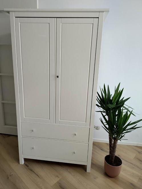 Kledingkast wit met slot, Huis en Inrichting, Kasten | Kledingkasten, Gebruikt, 150 tot 200 cm, 100 tot 150 cm, 50 tot 75 cm, Met lade(s)