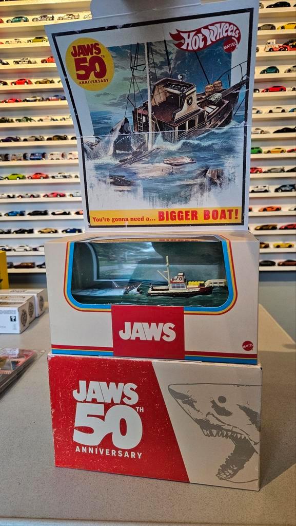 Hot Wheels Jaws 50th Anniversary - The Orca, Hobby en Vrije tijd, Modelauto's | Overige schalen, Zo goed als nieuw, Auto, Ophalen of Verzenden