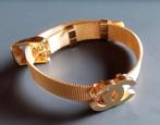 Vergulde armband met logo C13, Ophalen of Verzenden, Zo goed als nieuw, 17 tot 18, Dame