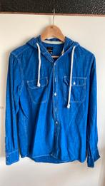 Blauw overhemd met capuchon Fishbone maat S, Blauw, Ophalen of Verzenden, Zo goed als nieuw, Overige halswijdtes