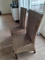 Rieten stoelen set, Huis en Inrichting, Stoelen, Ophalen, Gebruikt, Twee, Bruin