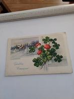 GELUKKIG NIEUWJAAR. PADDESTOELEN  BIJ LANDSCHAP, Verzamelen, Ansichtkaarten | Themakaarten, Ophalen of Verzenden, Voor 1920, Feest(dag)