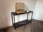 Sidetable met glasplaten (marmerlook), Ophalen, 100 tot 150 cm, Glas, Zo goed als nieuw