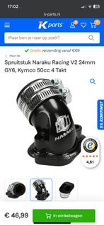Spruitstuk Naruku Racing V2 24mm voor GY6, Kymco 50cc 4takt, Fietsen en Brommers, Brommeronderdelen | Scooters, Ophalen, Nieuw