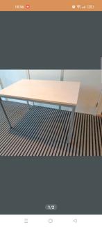 Tafel buro 120x80, Ophalen, Gebruikt, Overige houtsoorten, 100 tot 150 cm