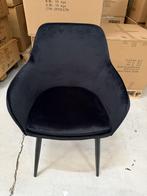 Levan Eetkamerstoel – Zwart – Velvet €50p/st., Ophalen, Nieuw, Stof, Vijf, Zes of meer stoelen