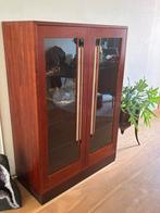 Fraai mahoniehouten vitrinekastje, Huis en Inrichting, Kasten | Vitrinekasten, Ophalen, Overige materialen, 100 tot 150 cm, 50 tot 100 cm