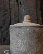 Stenen pot Old Barn steen bakje deksel stoer sober landelijk, Huis en Inrichting, Woonaccessoires | Overige, Verzenden, Nieuw