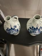 Delfts Blauwe Vaasjes Daniel Visser & Zoonen Schiedam Setje, Ophalen of Verzenden
