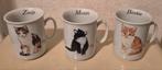 3 Francien katten bekers, Huis en Inrichting, Keuken | Servies, Ophalen of Verzenden, Zo goed als nieuw, Porselein