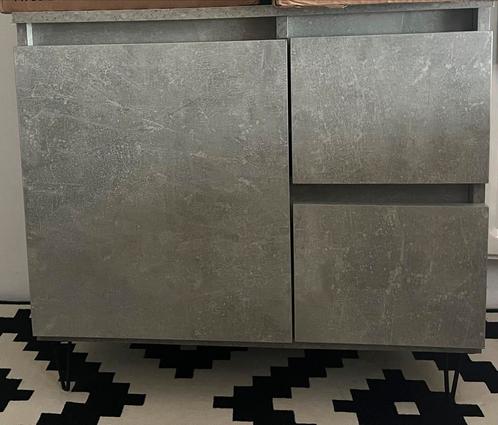 Mooie betongrijs badkamer meubel nieuw!, Huis en Inrichting, Badkamer | Badkamermeubels, Nieuw, Minder dan 100 cm, 25 tot 50 cm
