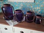 Set 4 Mooi vazen, Overige kleuren, Ophalen of Verzenden, Minder dan 50 cm, Glas