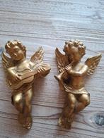Mooie  gouden engeltjes voor aan de muur., Ophalen of Verzenden