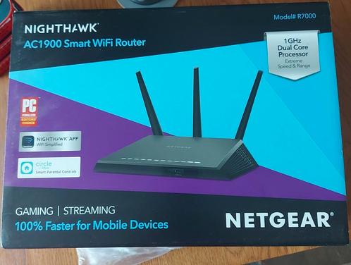 NETGEAR Nighthawk R7000 AC1900 Dual-Band Smart WiFi Router, Computers en Software, Netwerk switches, Zo goed als nieuw, Ophalen of Verzenden