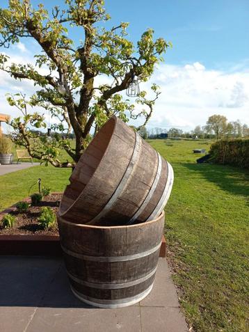 Eikenhouten Bloembak Plantenbak Biervat 135 liter