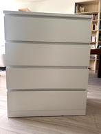 IKEA MALM Chest of 4 Drawers – High Gloss White (80x100 cm), Huis en Inrichting, Kasten | Ladekasten, Ophalen, Overige materialen