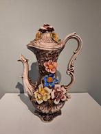 Brocante theepot met bloemen, Ophalen