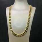 Prachtige 14 karaats gouden massieve cuban / gourmet ketting, Sieraden, Tassen en Uiterlijk, Ophalen of Verzenden, Goud, Goud