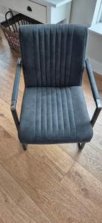 6 eetkamerstoelen antraciet met armleuning, Ophalen, Overige kleuren, Zo goed als nieuw, Metaal