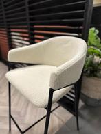 Barkrukken - krukken - kruk boucle - barkruk stof creme, Ophalen, Met voetsteun, 60 tot 90 cm, Nieuw