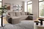 Hoekbank U-Vorm Suede Ribstof ZGAN, Huis en Inrichting, Ophalen, Zo goed als nieuw, Stof, Suede Ribstof