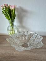 Vintage Mikasa Loodkristal Schaal Hibiscus Design, Ophalen, Gebruikt, Schaal, Rond