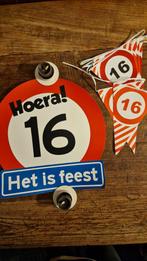 16 Jaar Versiering - Hoera! Het is feest!, Ophalen of Verzenden, Nieuw, Versiering, Verjaardag