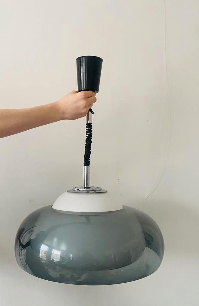 Space Age Hanglamp Dijkstra /Herda Stijl, Huis en Inrichting, Lampen | Hanglampen, Zo goed als nieuw, Minder dan 50 cm, Kunststof