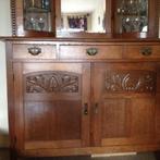 Buffetkast met glazen opzet en spiegel, Huis en Inrichting, Ophalen, Gebruikt, 100 tot 150 cm, Met lade(s)