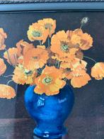 Brocante afbeelding van klaproos/papaver, Ophalen of Verzenden